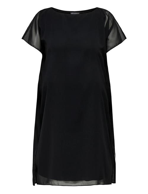 Carcoko Ss O-Neck Abk Dress Wvn ONLY Carmakoma Black