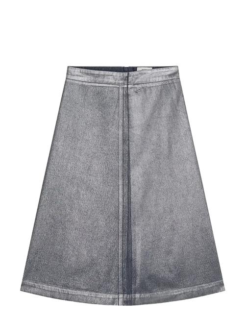 Metallic Denim Stellar Skirt Mads Nørgaard Grey