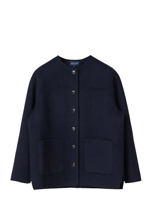 Double Faced Wool Blend Jacket Lexington Clothing Navy