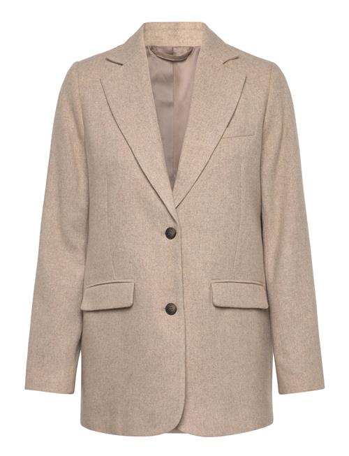 Classic Straight Fit Wool Blend Blazer Lexington Clothing Beige