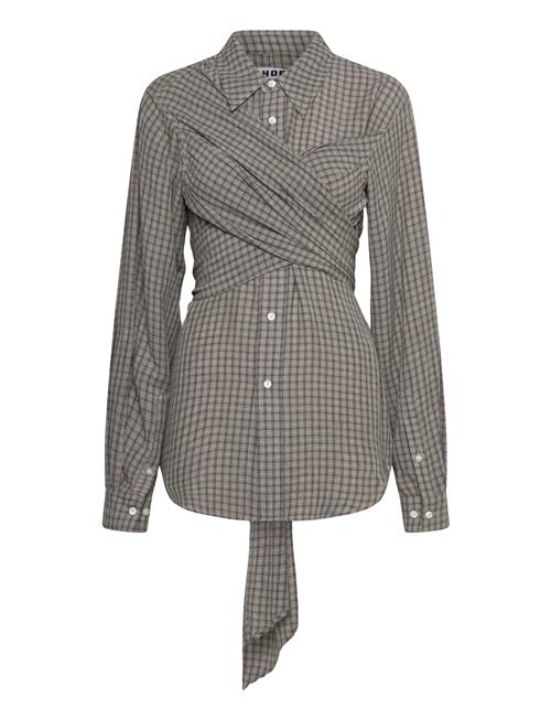 Twisty Shirt Soft Grey Check-42 Hope Grey
