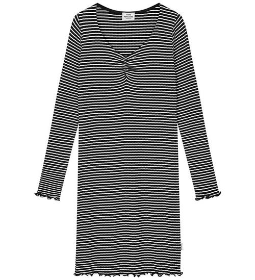 Mads Nørgaard Bluse - Rib - Tikina - Black/Vanilla Ice