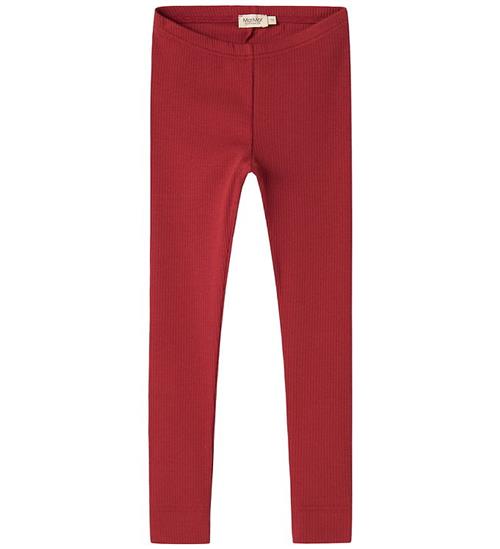 MarMar Leggings - Rib/Modal - Hibiscus Red