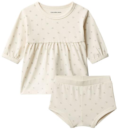 Calvin Klein Kjole - AOP - Monologo White