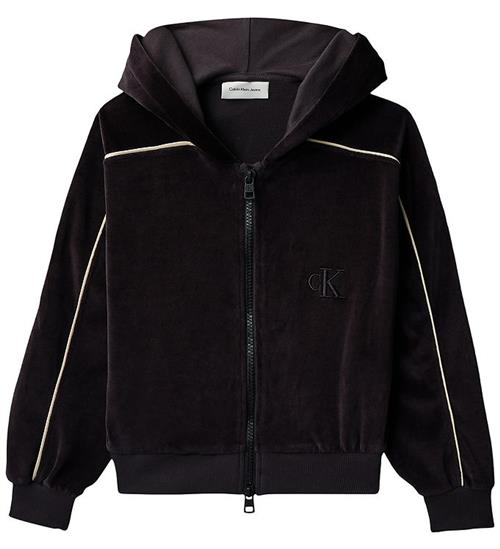 Calvin Klein Cardigan - Velour - Black