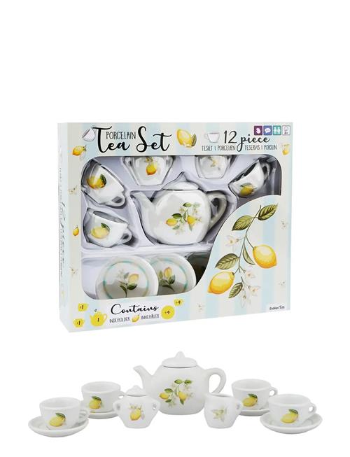 Lemon 12 Pcs Porcelain Tea Set Barbo Toys Patterned
