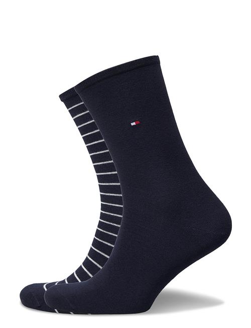 Th Women Sock 2P Small Stripe Tommy Hilfiger Blue