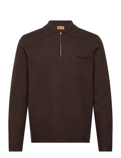 Mmgryan Boil Zip Polo Pullover Mos Mosh Gallery Brown