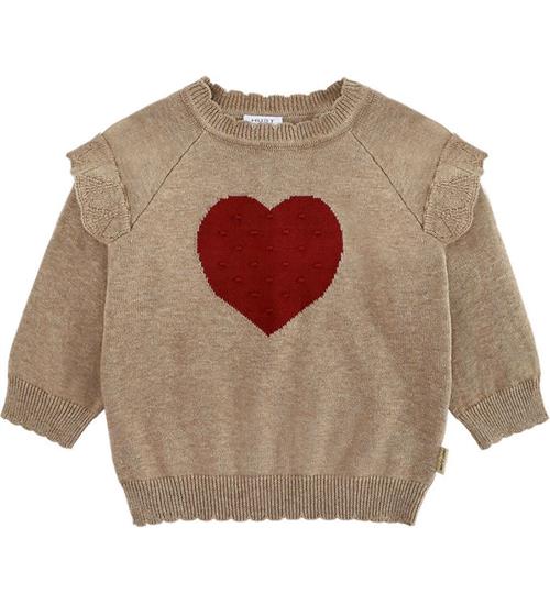 Hust and Claire Bluse - Strik - HCPippa - Biscuit m. Hjerte