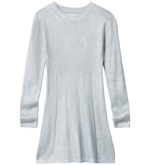 Calvin Klein Kjole - Rib - Silvergrey
