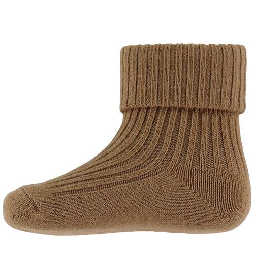 Wheat Skridsikre Strømper - Uld - Rib - Ziggy - Caramel