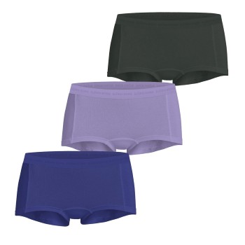 Björn Borg Trusser 3P Everyday Cotton Boxer Shorts Blå/Grøn bomuld X-Small Dame