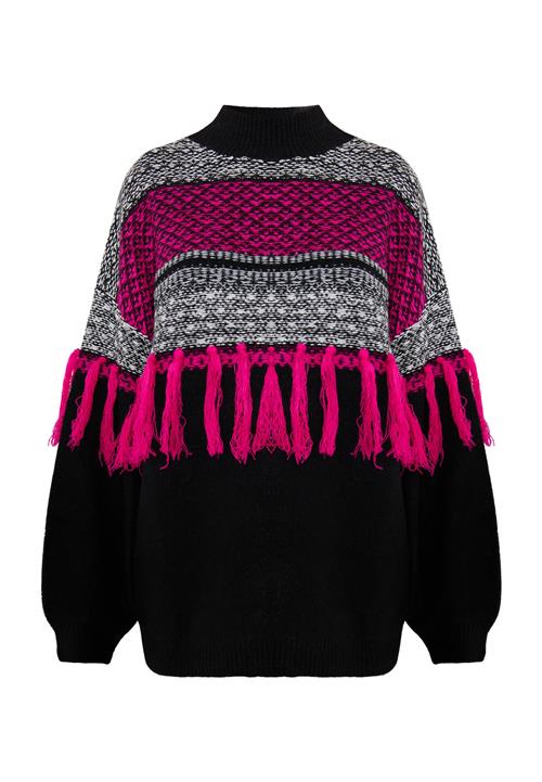 IZIA Pullover 'Eyota'  pink / sort / hvid