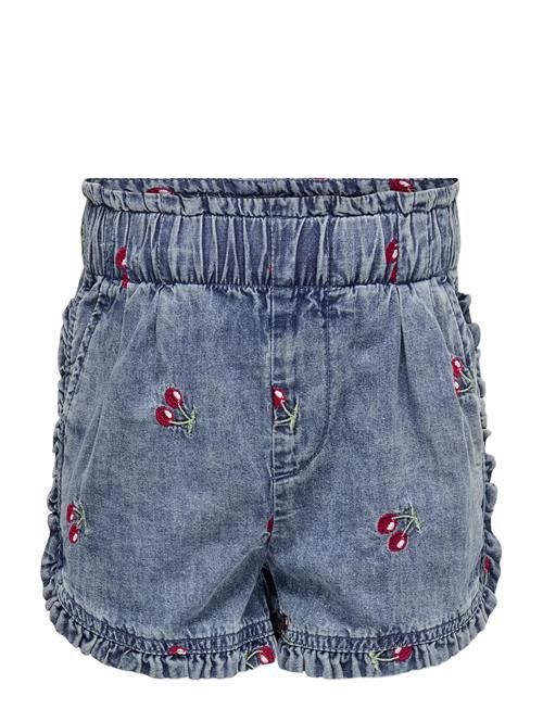 Kmgdandy Cherry Frill Dnm Shorts Kids Only Blue