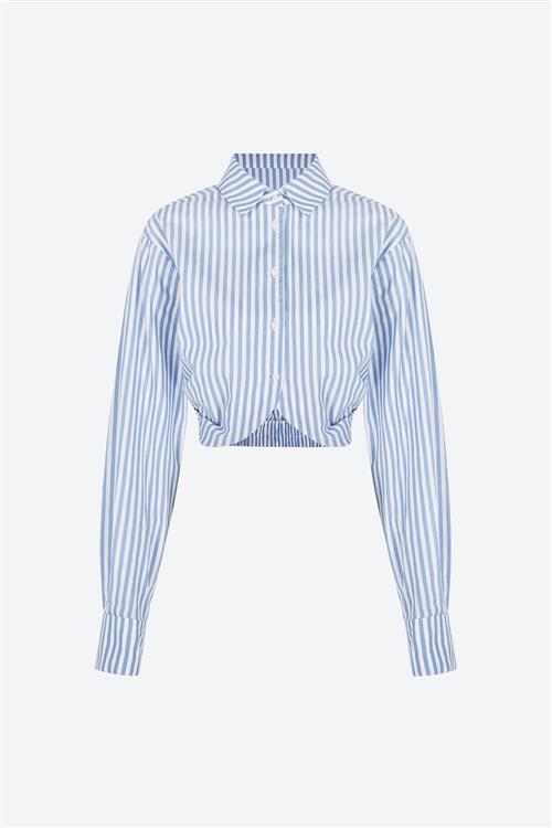 Aligne Bluse 'Flick'  lyseblå / hvid