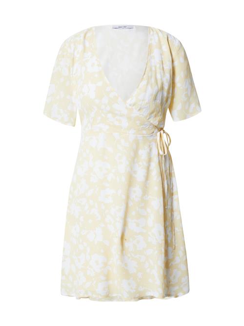 ABOUT YOU Kjole 'Hege'  pastelgul / hvid