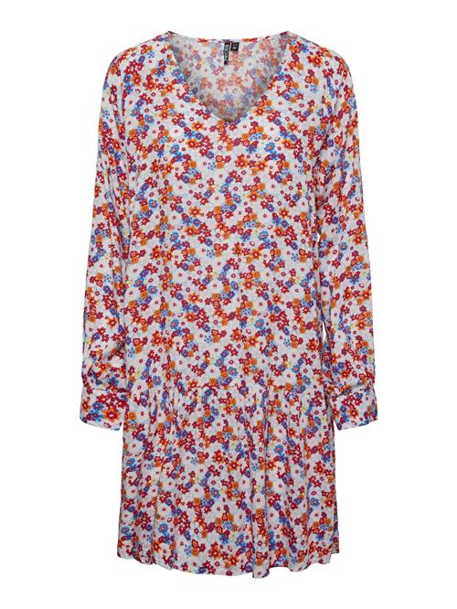 PIECES Kjole 'Alma'  lyseblå / orange / blodrød / æggeskal