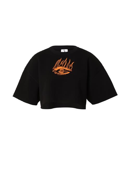 VIERVIER Sweatshirt 'Lina'  orange / sort