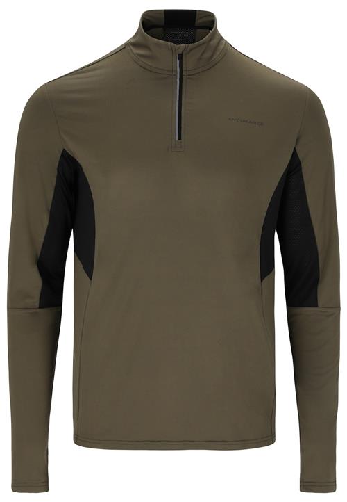 ENDURANCE Funktionsskjorte 'Lanbark'  kastaniebrun / sort