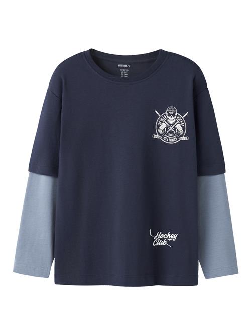 NAME IT Langærmet Bluse Varto Navy Blazer Skull