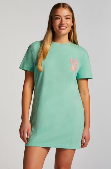 Hunkemöller Natskjorte rund hals Grøn