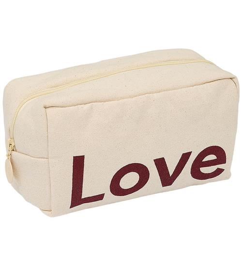 Design Letters Toilettaske - Love - Natur/Syrrah Burgundy
