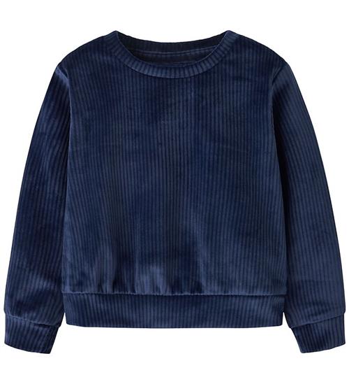 Name It Bluse - Fløjlsvelour - Cropped - NmfVeloa - Navy Blazer