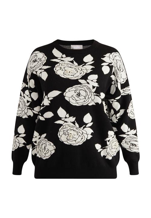 Usha Pullover  sort / hvid / perlehvid