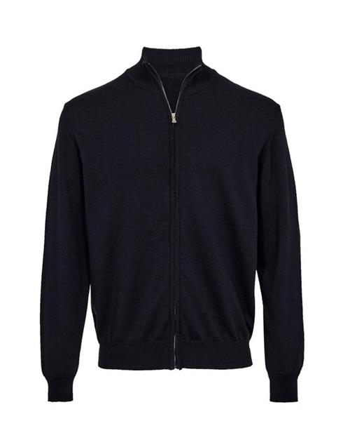 Zip cardigan merino knit modern fit
