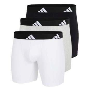 adidas 3P Active Flex Cotton Boxer Brief Hvid/Grå bomuld Small Herre