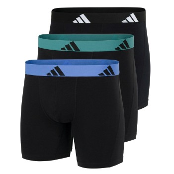 adidas 3P Active Flex Cotton Boxer Brief Sort/Grøn bomuld Large Herre