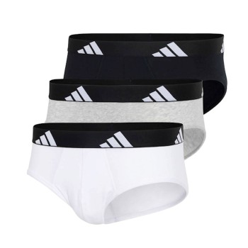 adidas 3P Active Flex Cotton Brief 314 Hvid/Grå bomuld Small Herre