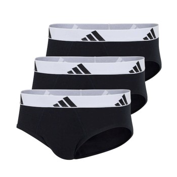 adidas 3P Active Flex Cotton Brief Hvid/Sort bomuld Large Herre