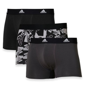 adidas 3P Active Flex Cotton Trunk Sort/Grå bomuld XX-Large Herre