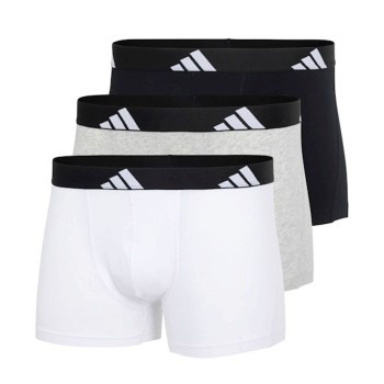 adidas 3P Active Flex Cotton Trunk Hvid/Grå bomuld Large Herre