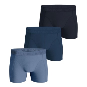 Björn Borg 3P Cotton Stretch Boxer 1721 Marine/Blå bomuld X-Large Herre