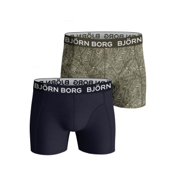 Björn Borg 2P Cotton Stretch Shorts 2112 Grøn bomuld X-Large Herre