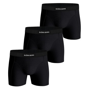 Björn Borg 3P Organic Cotton Stretch Boxers Sort økologisk bomuld X-Small Herre