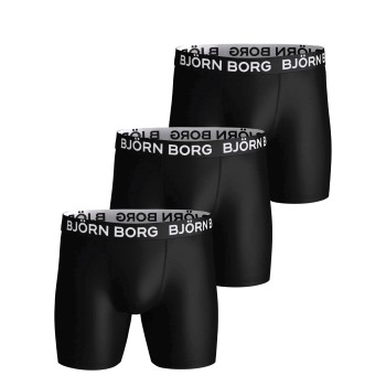 Björn Borg 3P Sports Microfiber Boxers Sort polyester X-Large Herre