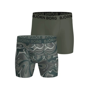 Björn Borg 2P Sports Microfiber Stretch Boxers Militærgrøn  polyester Medium Herre