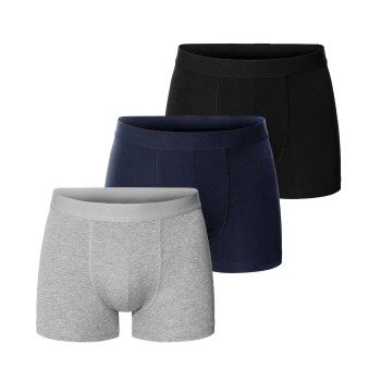 Bread & Boxers Bread and Boxers Boxer Briefs 3P Blå/Grå økologisk bomuld Small Herre