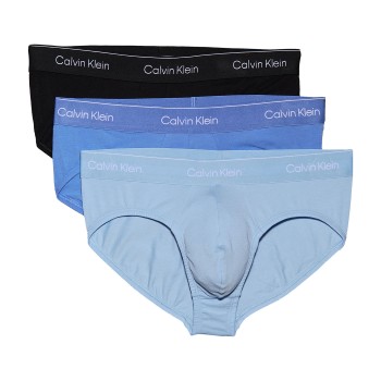Calvin Klein 3P Icon Cotton Briefs Sort/Blå bomuld Large Herre