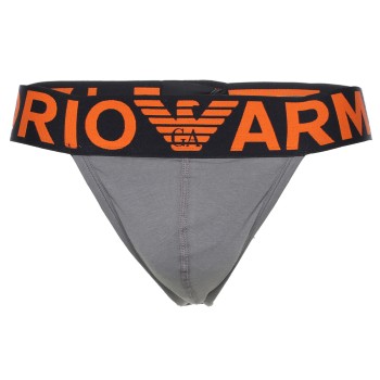 Emporio Armani Armani Cotton Jockstrap 2P Grå/Orange bomuld Large Herre