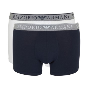 Emporio Armani Armani Endurance Logo Boxer Brief 2P Hvid/Blå bomuld Medium Herre