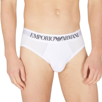 Emporio Armani Armani Logo Brief Hvid bomuld Small Herre