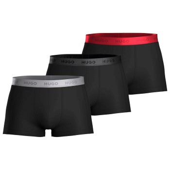 HUGO 3P Triplet Trunk Sort/Sølv bomuld X-Large Herre