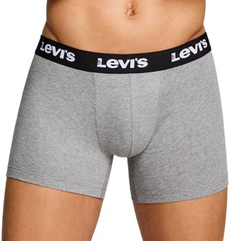 Levis 2P Repeat Logo Boxer Brief Grå bomuld Large Herre