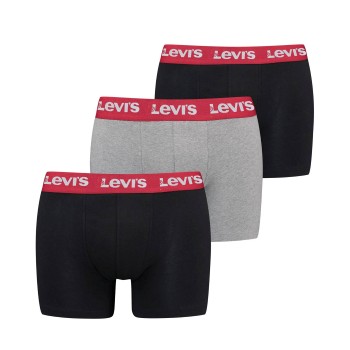 Levis 3P Repeat Logo Boxer Brief Multi Flerfarvet-2 bomuld Medium Herre