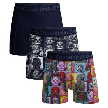 Muchachomalo 3P Cotton Stretch Robotheads Boxer Sort mønstret bomuld Large Herre