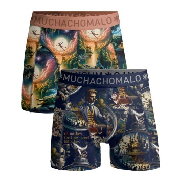 Muchachomalo 2P Pinocchio Peter Pan Boxer Flerfarvet bomuld X-Large Herre